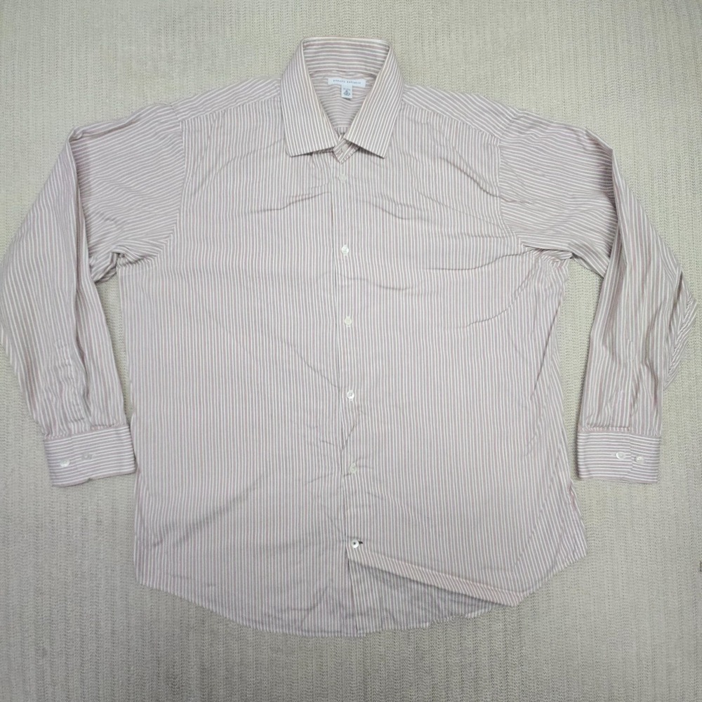 Banana Republic Shirt Mens XL White Striped Long Sleeve Button Up Down Dress